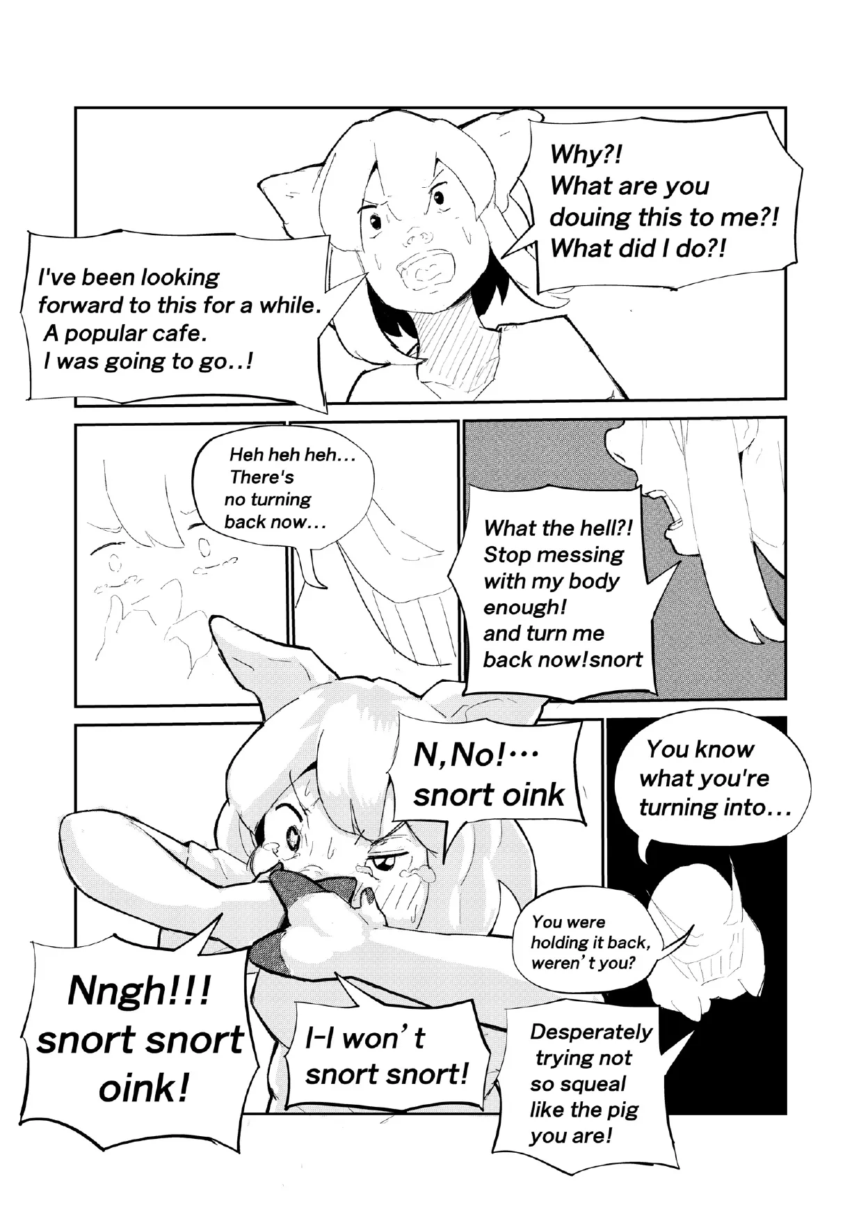「キミは今日から豚魔族 第一話」英語版含む page 26 original parody - transformation pig girl hentai manga - read online free