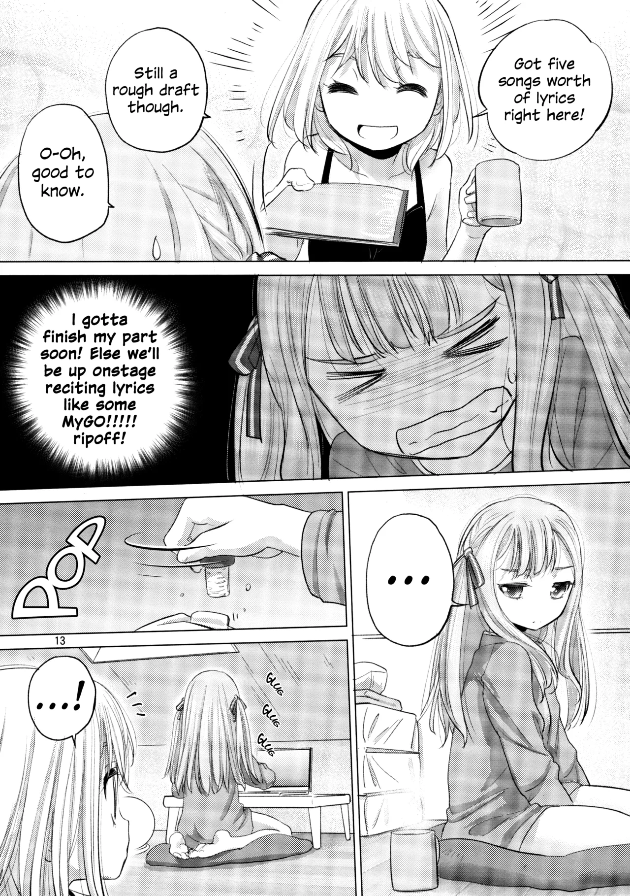 Olga Booze page 12 featuring anon chihaya bang dream parody - kissing females only hentai manga - read online free