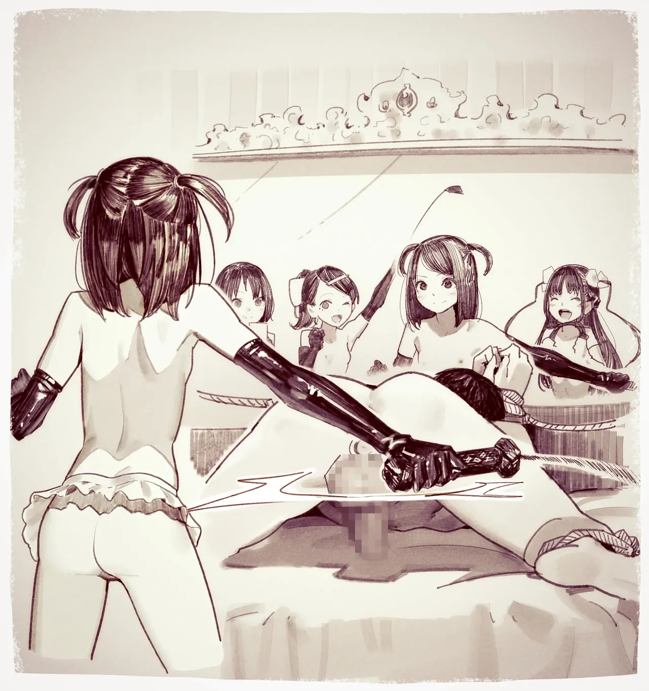 Otoko de asobu mesugaki-chan tachi illustration set 2020-2023 page 162 - full color dark skin hentai manga - read online free