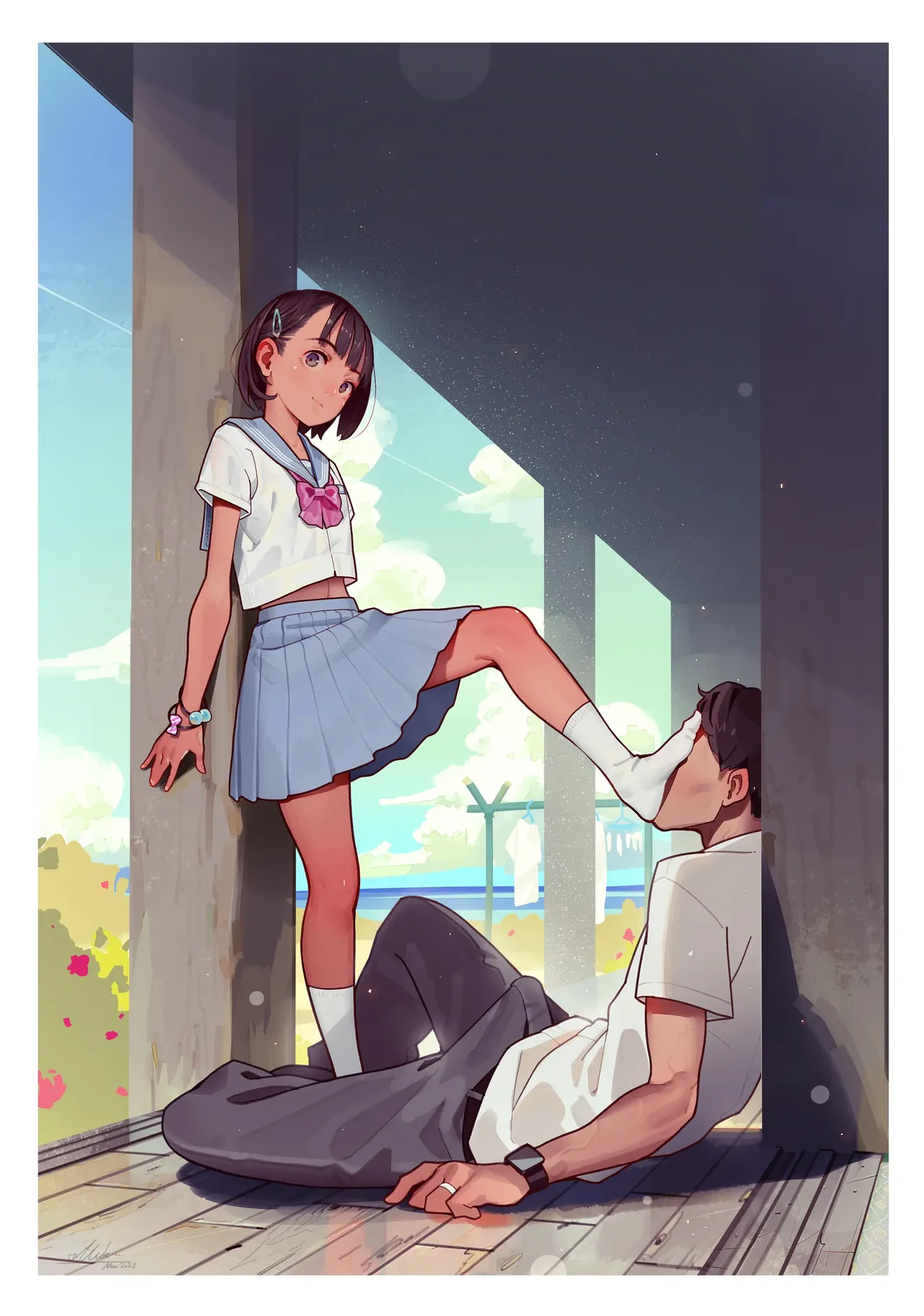 Otoko de asobu mesugaki-chan tachi illustration set 2020-2023 page 273 - full color dark skin hentai manga - read online free