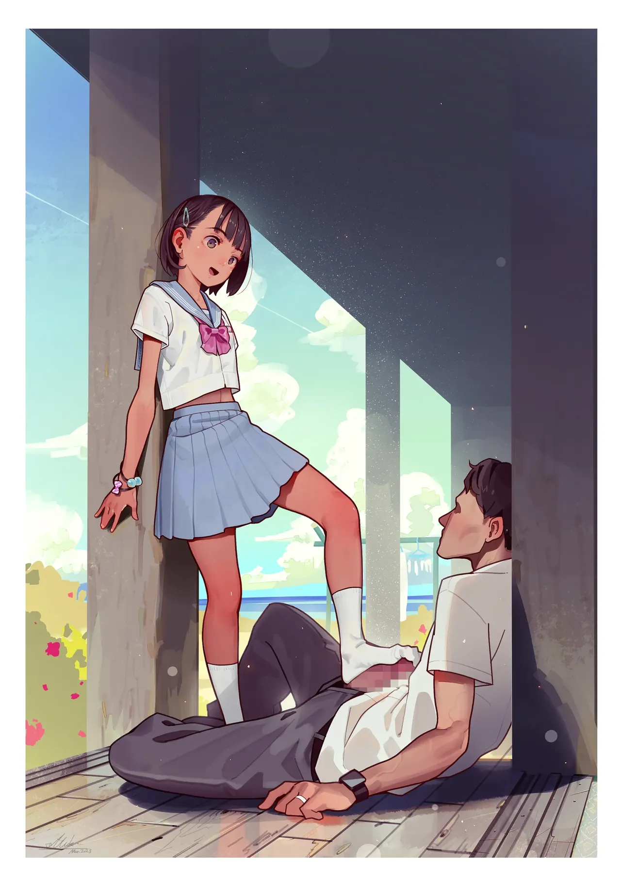 Otoko de asobu mesugaki-chan tachi illustration set 2020-2023 page 274 - full color dark skin hentai manga - read online free