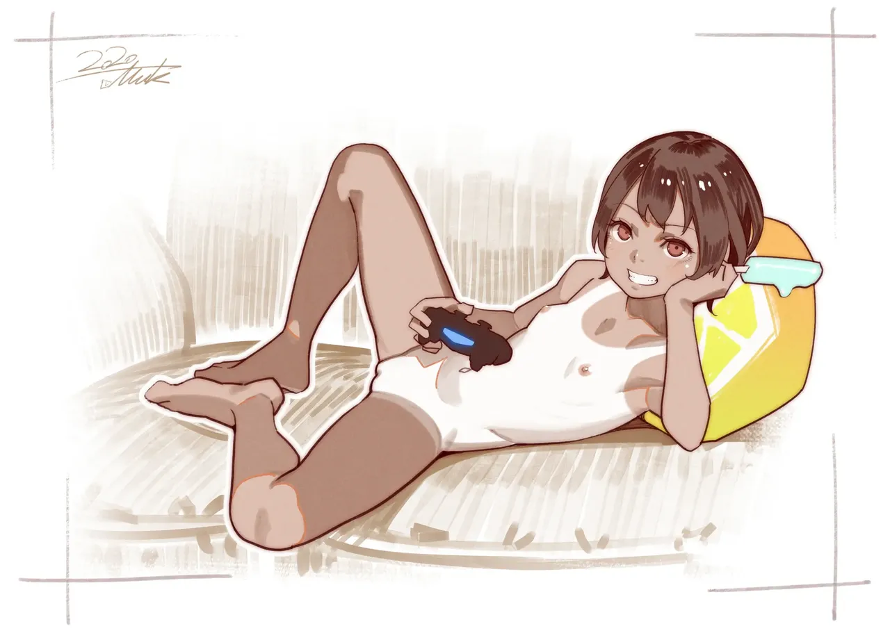 Otoko de asobu mesugaki-chan tachi illustration set 2020-2023 page 342 - full color dark skin hentai manga - read online free
