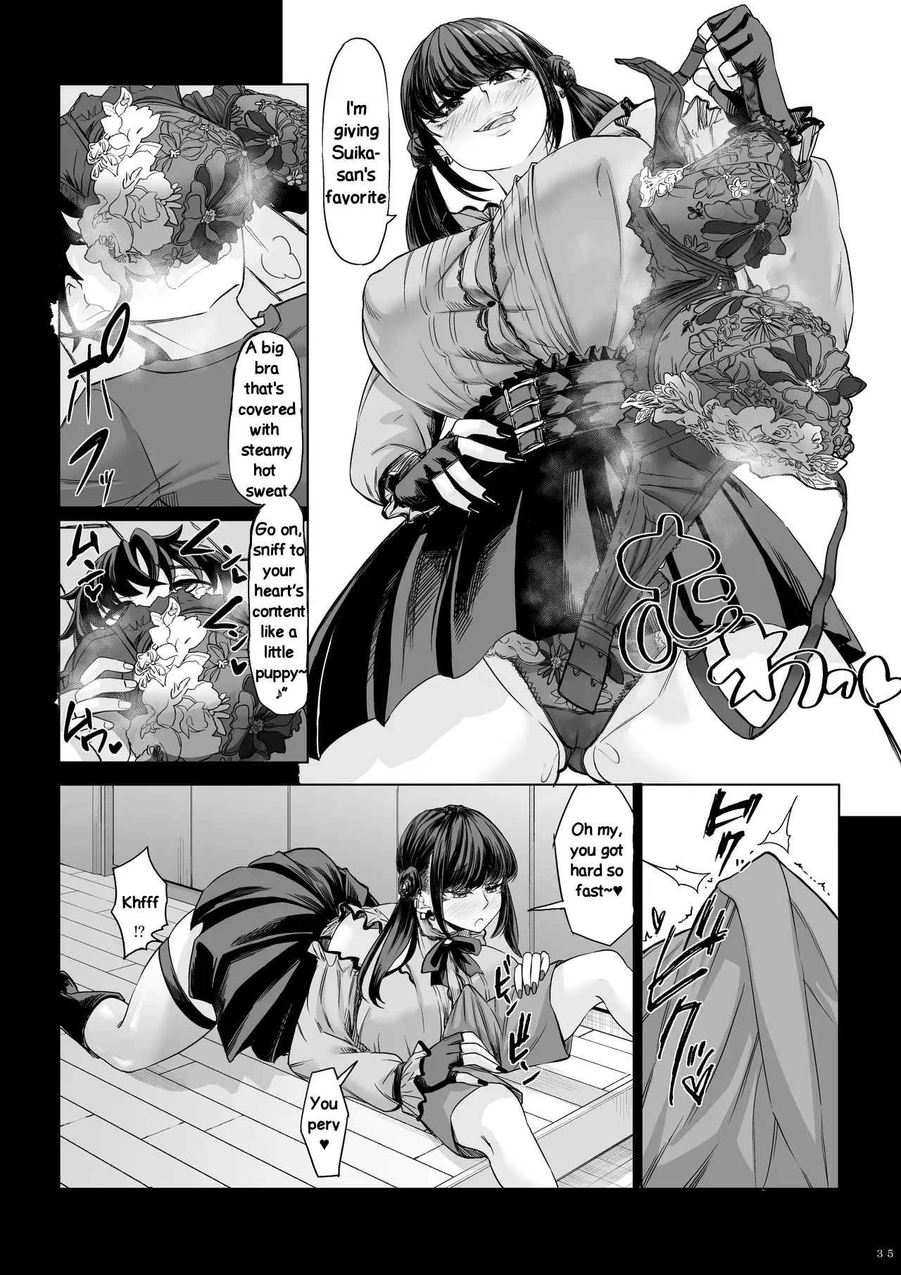 Shinchou 211 cm no Jirai-kei Joshi ni Nerawarete mou Nigerarenai 2 page 34 original parody - kissing big breasts hentai manga - read online free