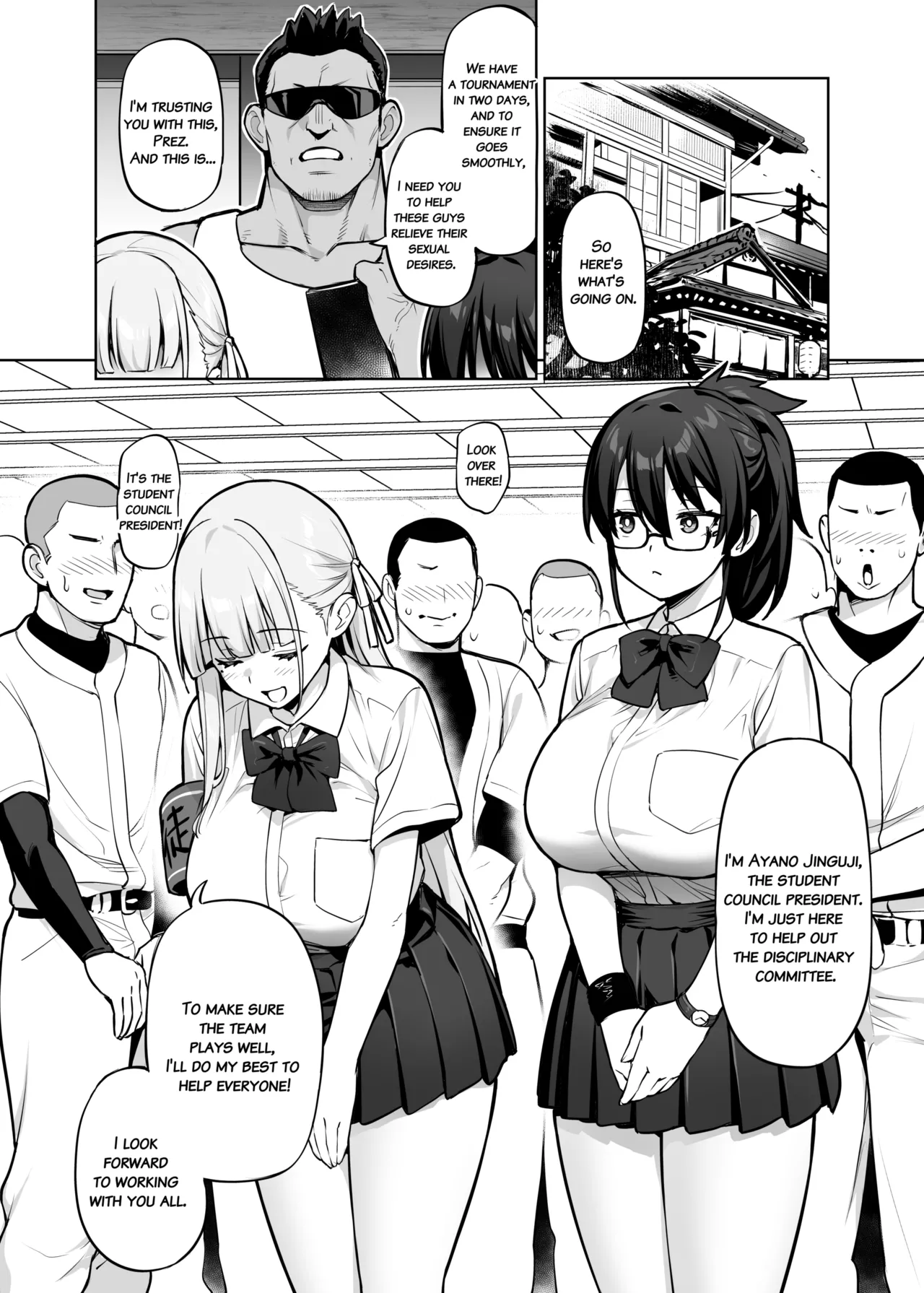 Seitokai no Joshi-tachi ga Kyonyuu Sugiru Ken | About the Student Council Members' Huge Tits! page 11 original parody - sweating big breasts hentai manga - read online free