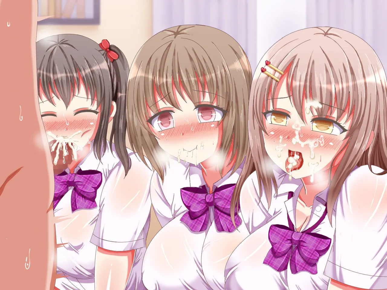 Seifuku JK ga Yasashiku Nukinuki Onasapo de Tsukushitekureru Ohanashi♪ page 242 original parody - big breasts pantyjob hentai manga - read online free