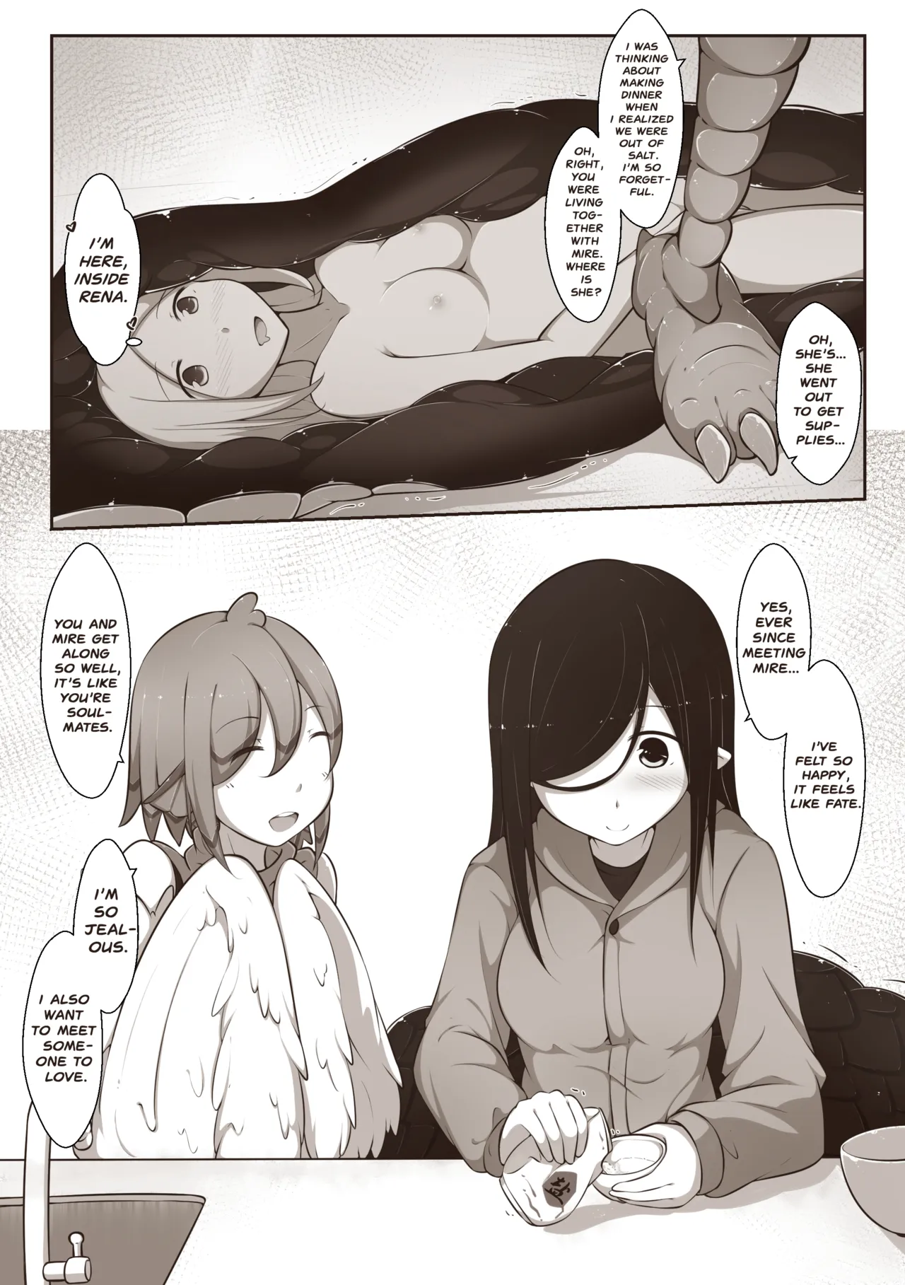 Black and White, You and Me 2 page 30 original parody - transformation monster girl hentai manga - read online free