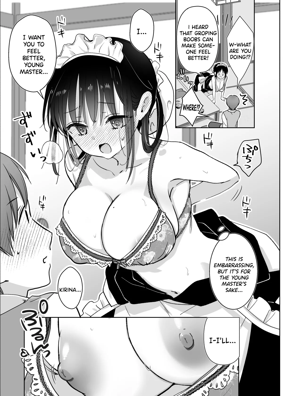 Maid no Kirina wa Bouchama ni Tsukushitai | Maid Kirina is Devoted to her Young Master page 10 original parody - maid kissing hentai manga - read online free