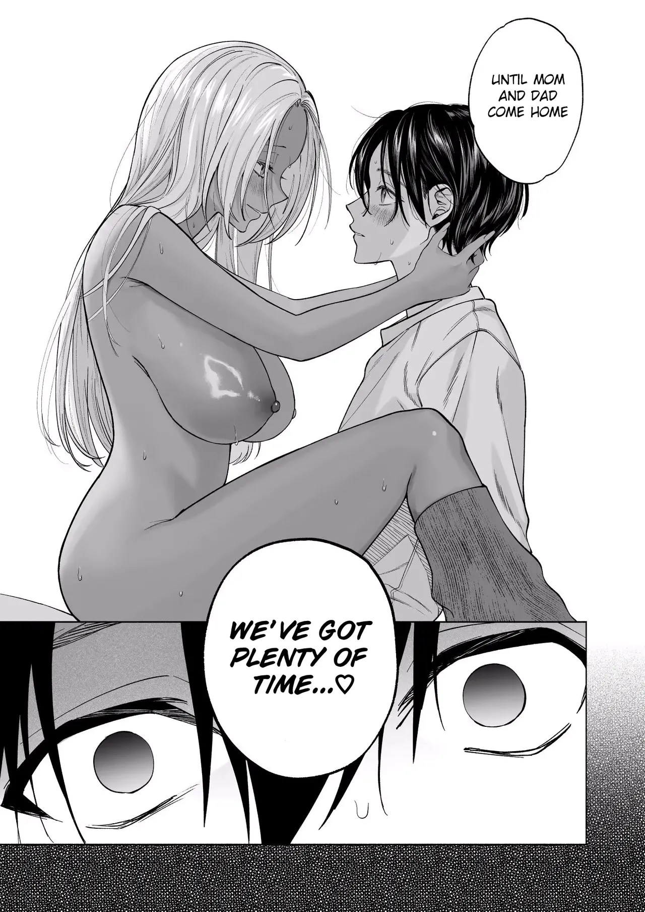Kuro Gal Kyonyuu Gimai wa Boku o Yasashiku Sakusei Shitai page 41 - dark skin hentai manga - read online free
