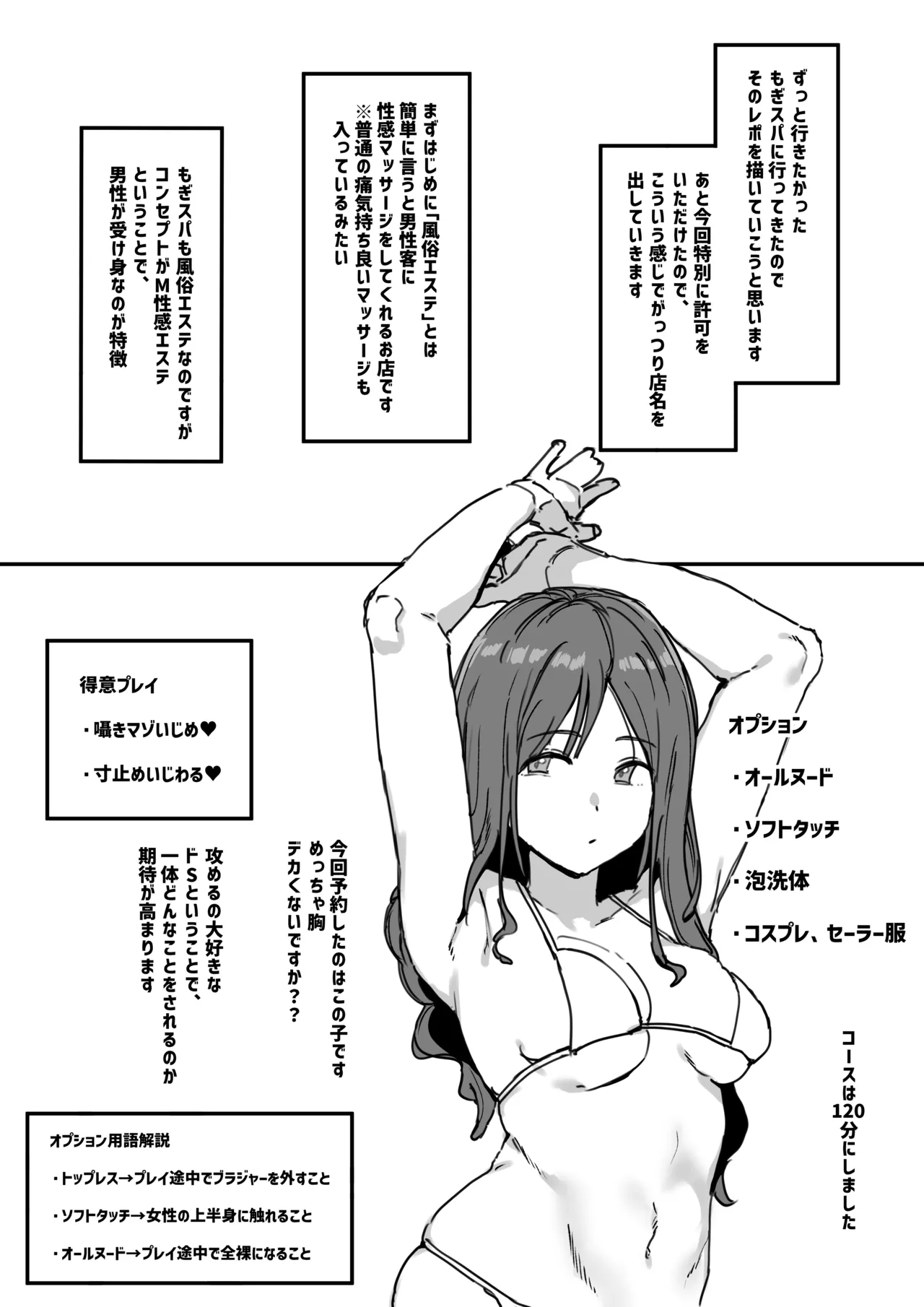 風俗レポ漫画 もぎスパ編 - Page 1