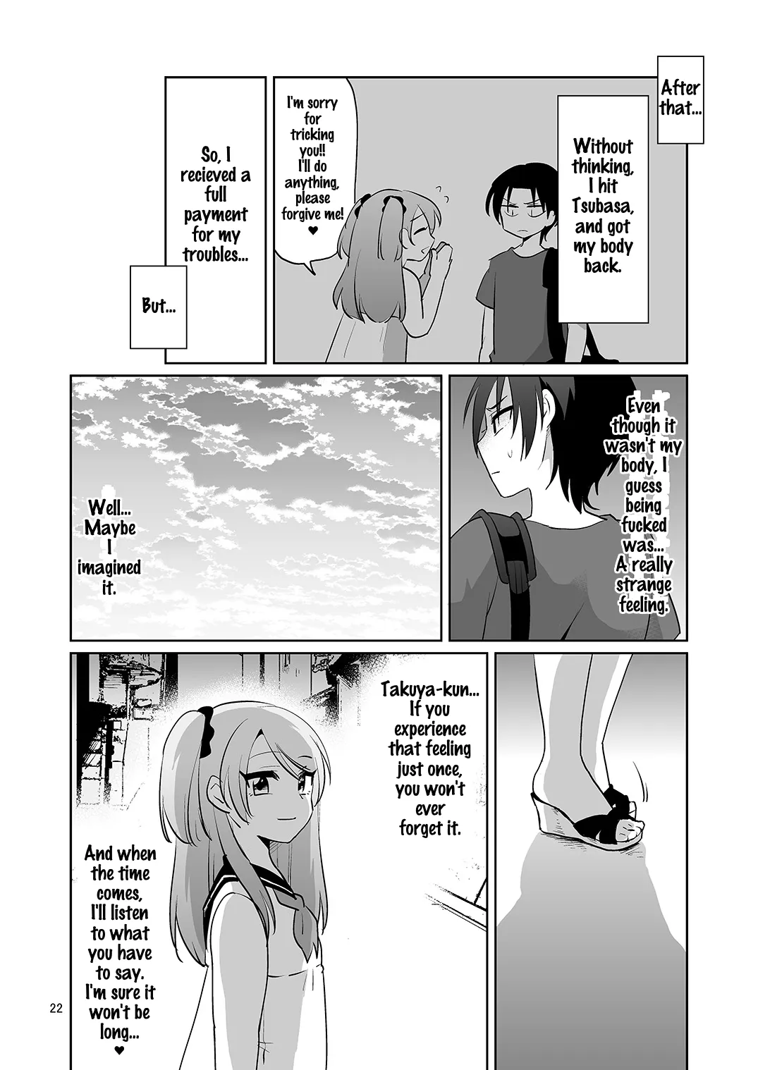 Page 23 of Ore to Aitsu no Karada ga Irekawatte Kawari ni Josou Enkou Saserareta Ken