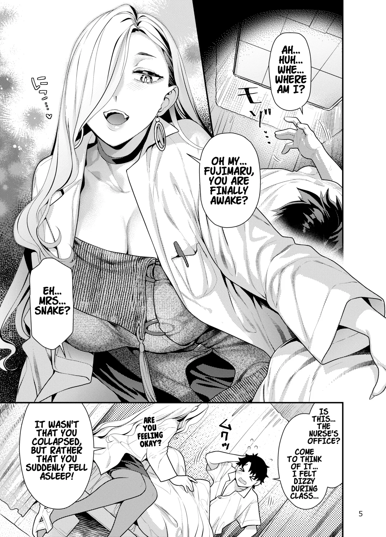 Page 4 of Hokenshitsu no Omi-san | Mrs. Snake at the nurse office