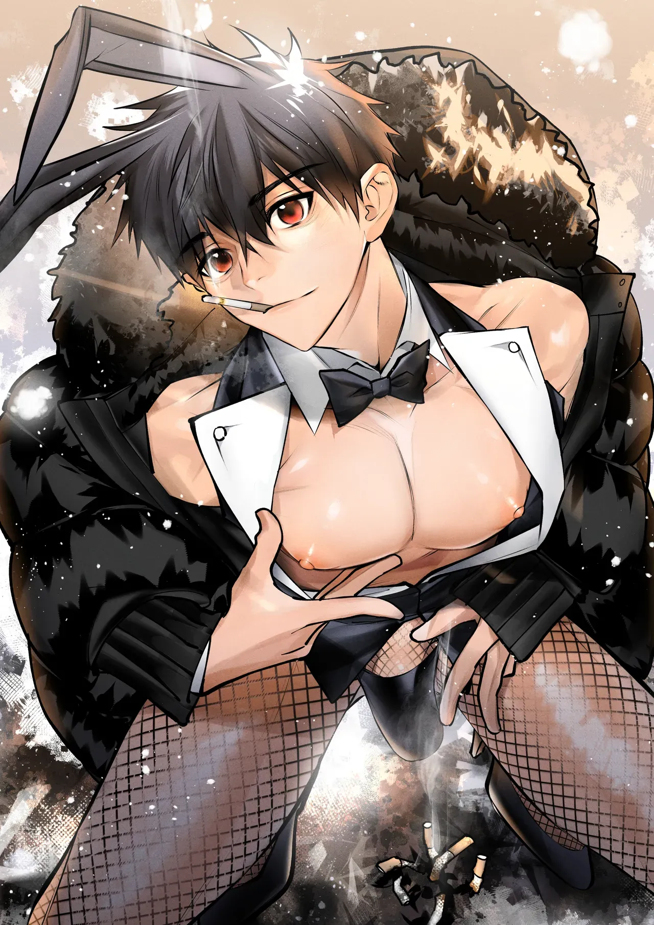 Page 2 of Yukizuri Bunny to okirakuetchi 與偶遇的兔男郎來場輕鬆的一夜情吧[DL版] chinese TR (ai翻譯）