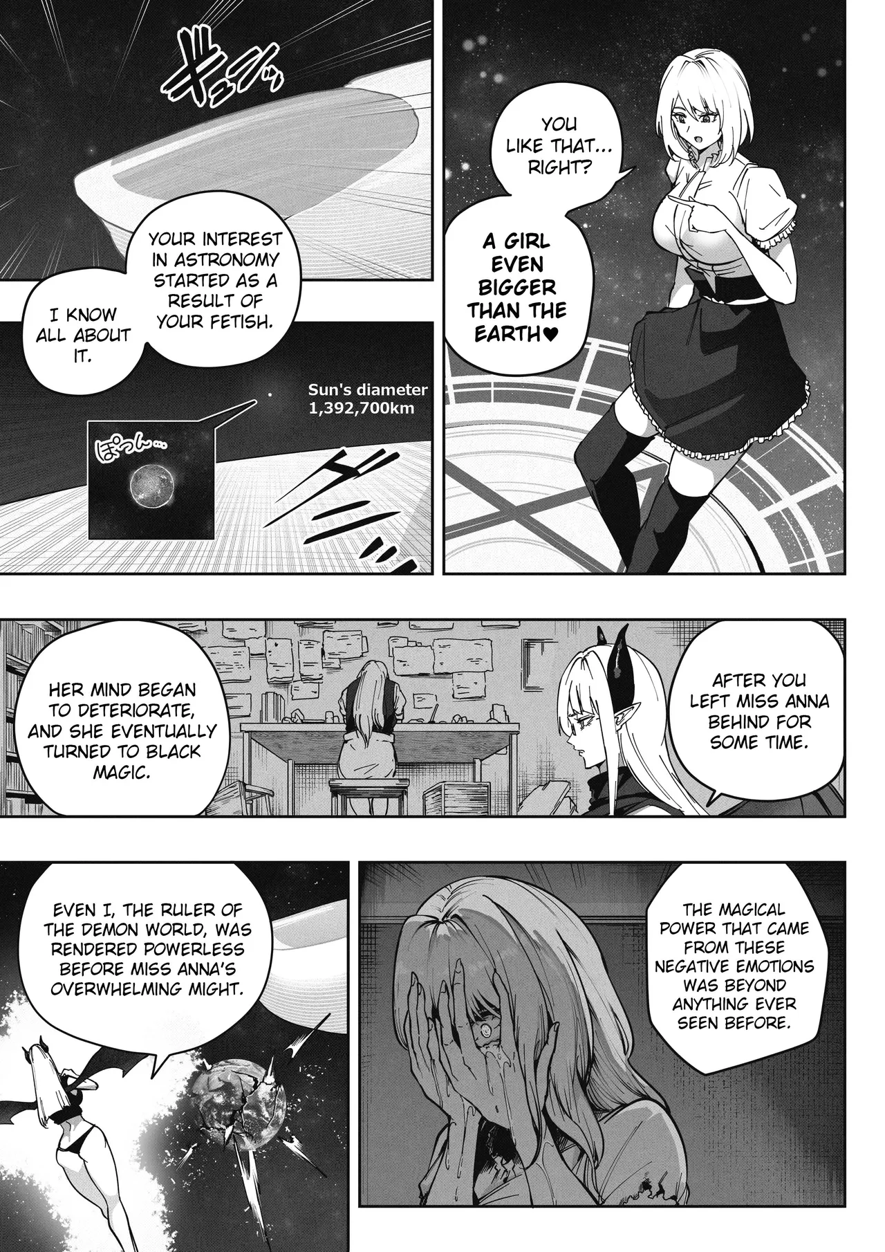 Shinchou 1680-oku km no Joshi ga Tatta 1-man km Shika Nai Chikyuu o Asobubu | A 168 Billion km Tall Girl Toys with the Mere 10,000 km Earth page 13 full