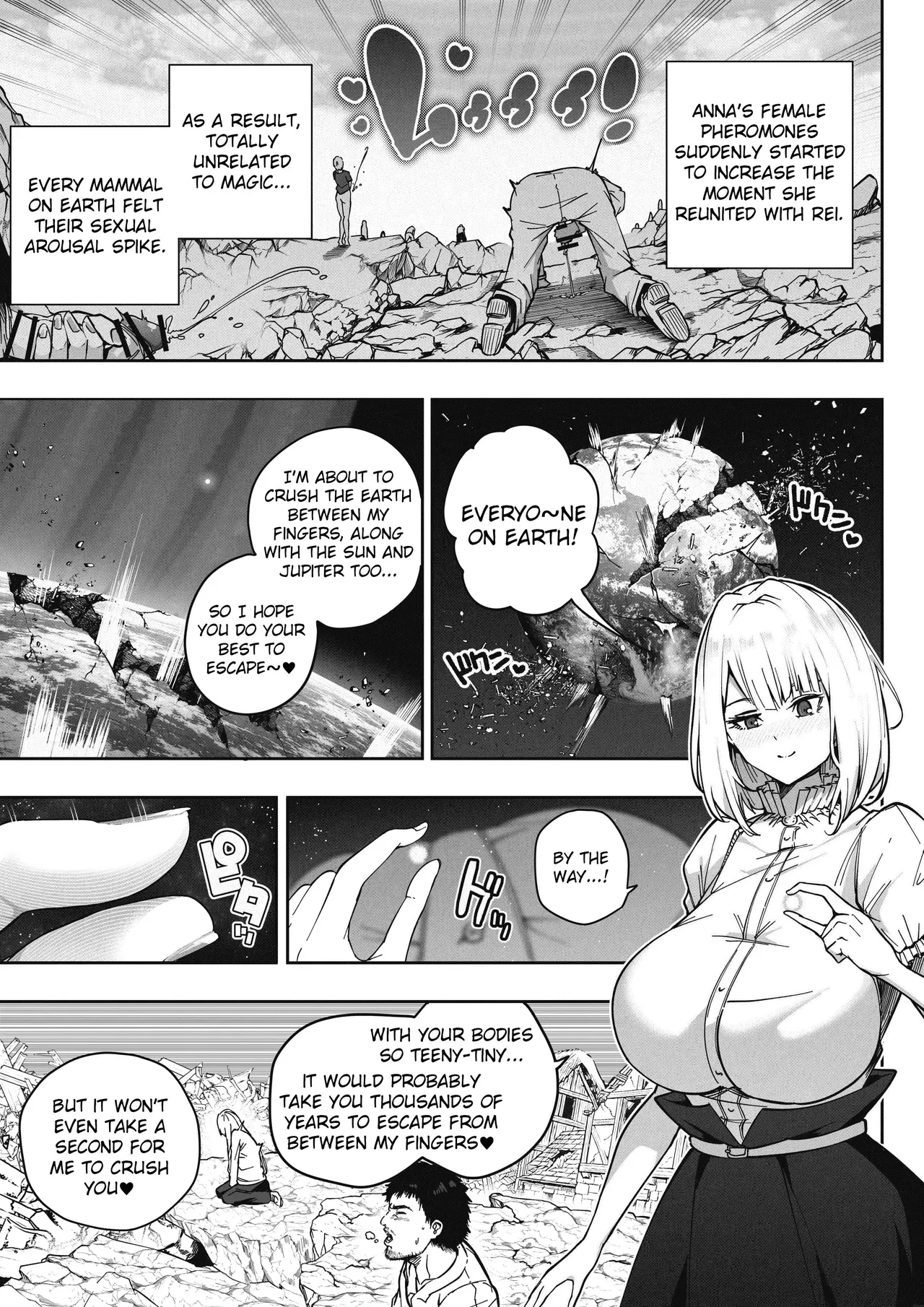 Shinchou 1680-oku km no Joshi ga Tatta 1-man km Shika Nai Chikyuu o Asobubu | A 168 Billion km Tall Girl Toys with the Mere 10,000 km Earth page 15 full