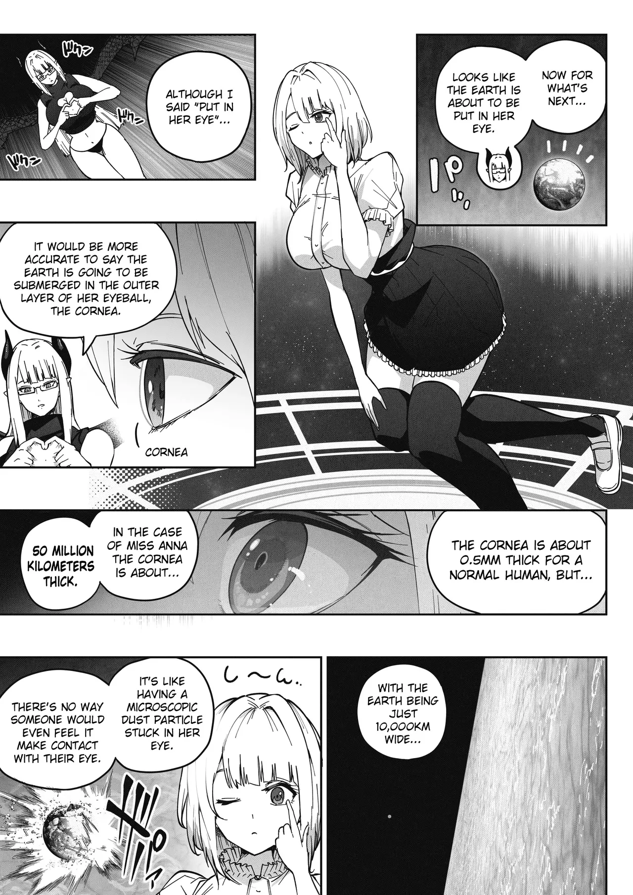 Shinchou 1680-oku km no Joshi ga Tatta 1-man km Shika Nai Chikyuu o Asobubu | A 168 Billion km Tall Girl Toys with the Mere 10,000 km Earth page 18 full