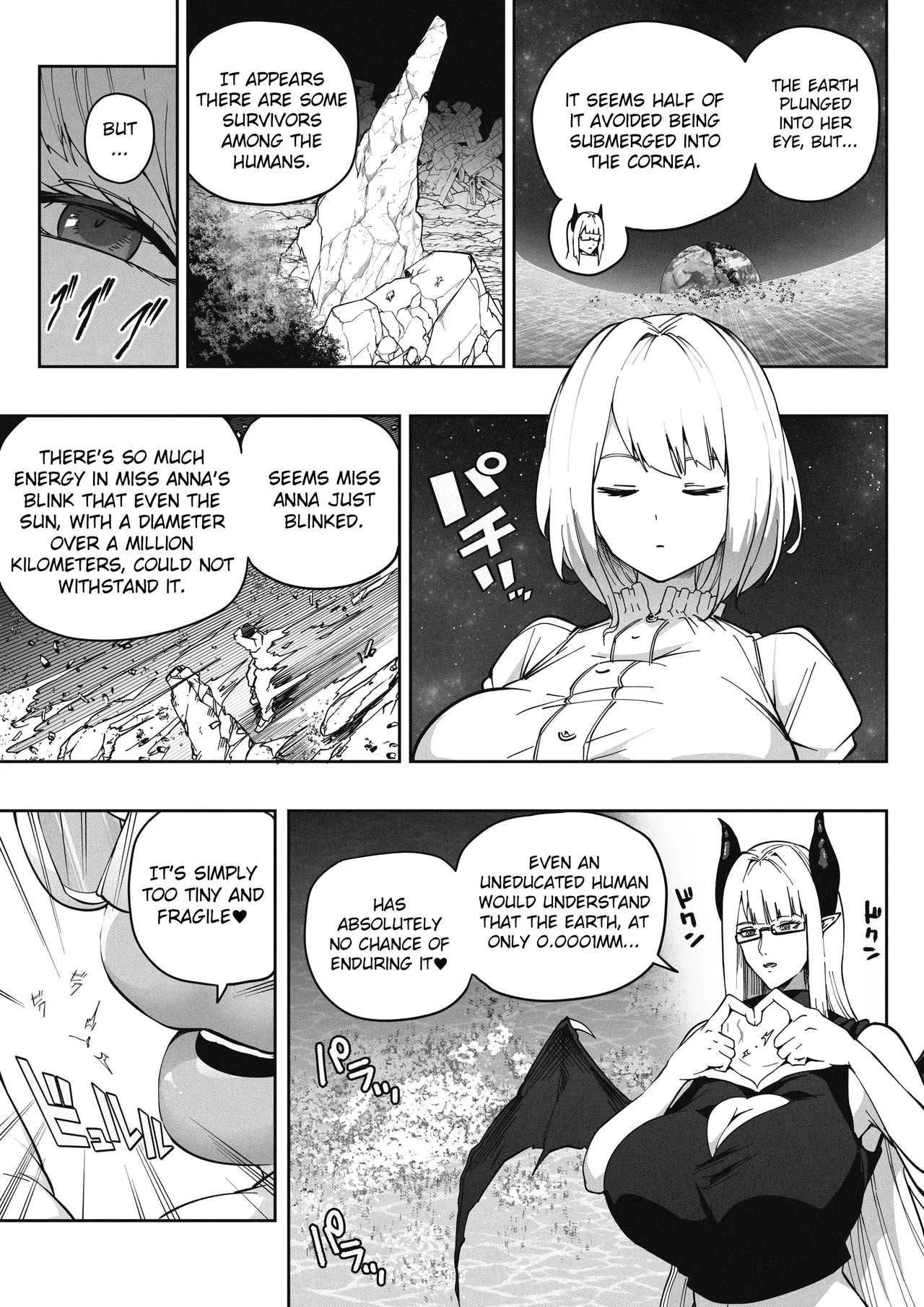 Shinchou 1680-oku km no Joshi ga Tatta 1-man km Shika Nai Chikyuu o Asobubu | A 168 Billion km Tall Girl Toys with the Mere 10,000 km Earth page 19 full