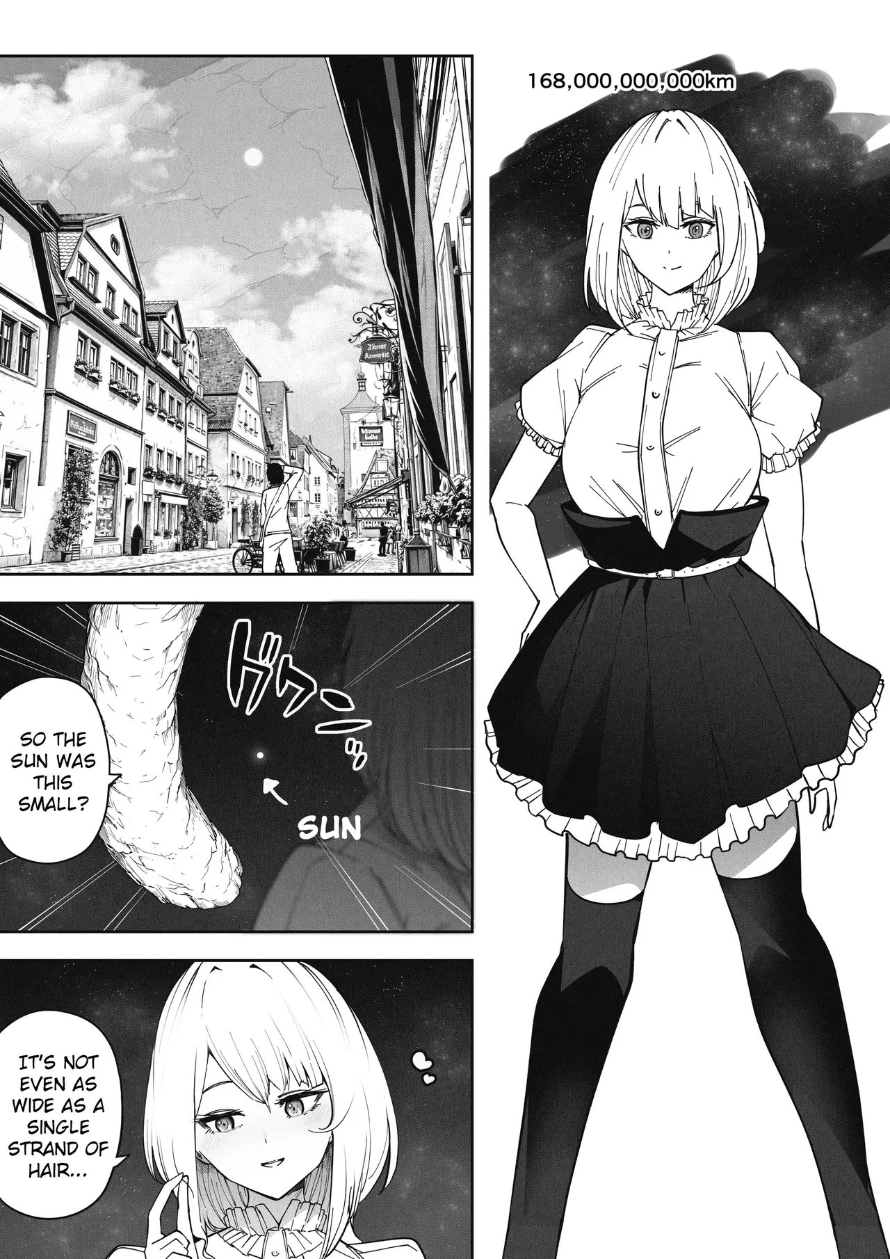 Shinchou 1680-oku km no Joshi ga Tatta 1-man km Shika Nai Chikyuu o Asobubu | A 168 Billion km Tall Girl Toys with the Mere 10,000 km Earth page 25 full