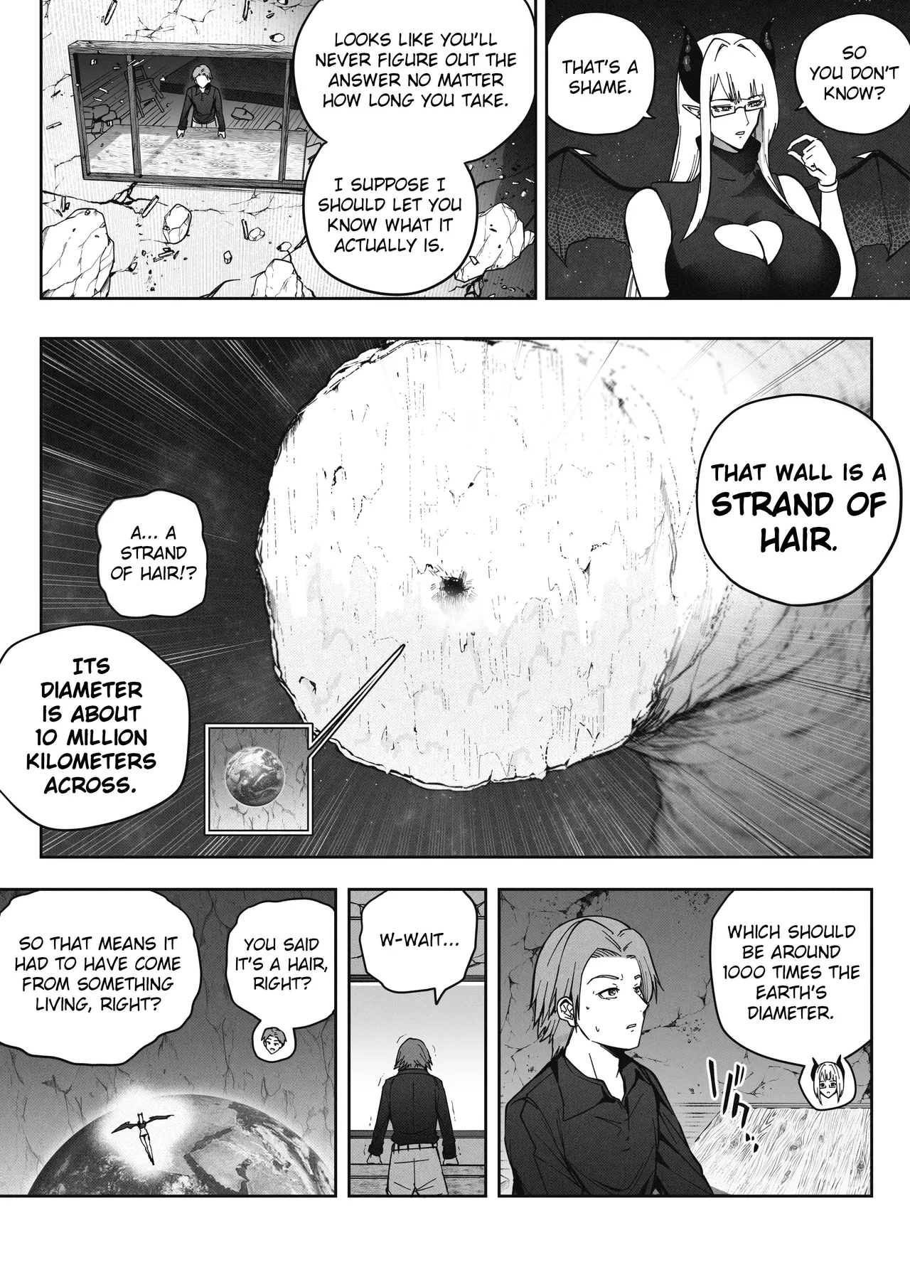 Shinchou 1680-oku km no Joshi ga Tatta 1-man km Shika Nai Chikyuu o Asobubu | A 168 Billion km Tall Girl Toys with the Mere 10,000 km Earth page 8 full