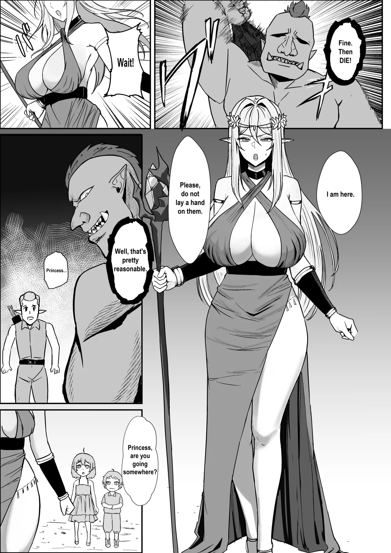 Torawareta Elf Touzen Seidorei no Kei - Page 4