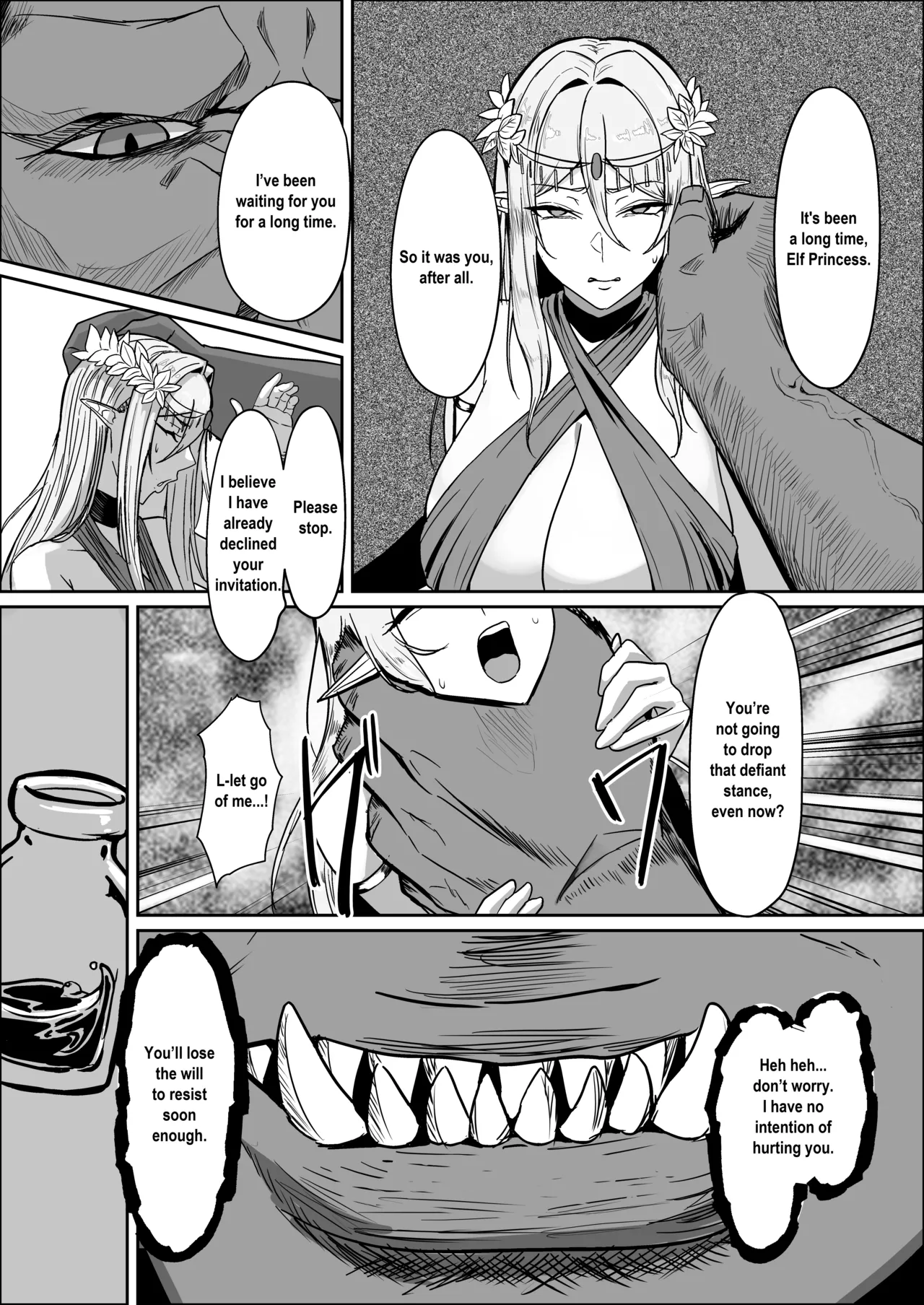 Torawareta Elf Touzen Seidorei no Kei - Page 8