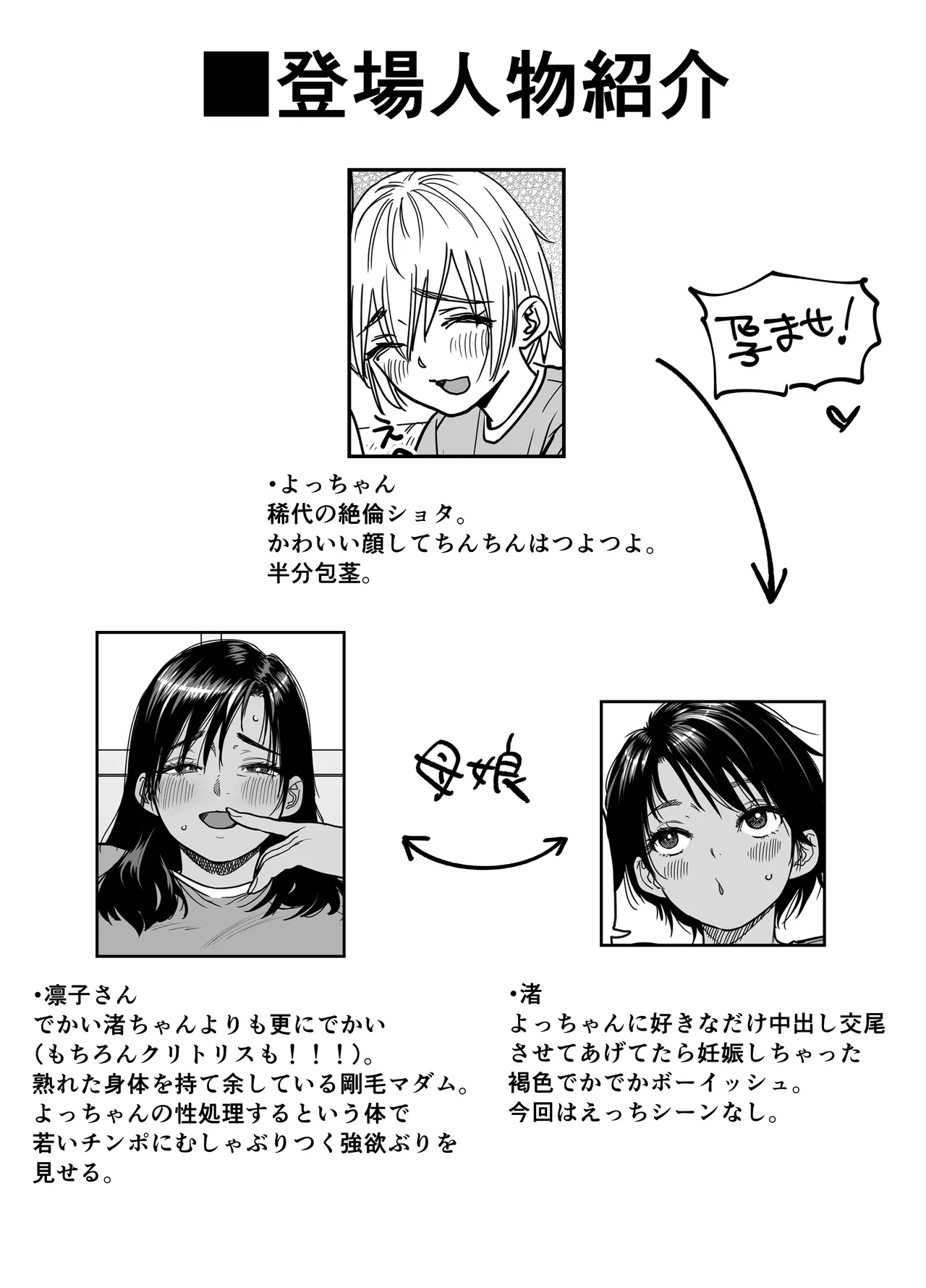 Page 2 of Kasshoku Dekadeka Boyish! Nagisa-chan 3 Ninshin-chuu no Nagisa-chan no Kawari ni Goumou Nagisa Mama to Seishori Ecchi Hen