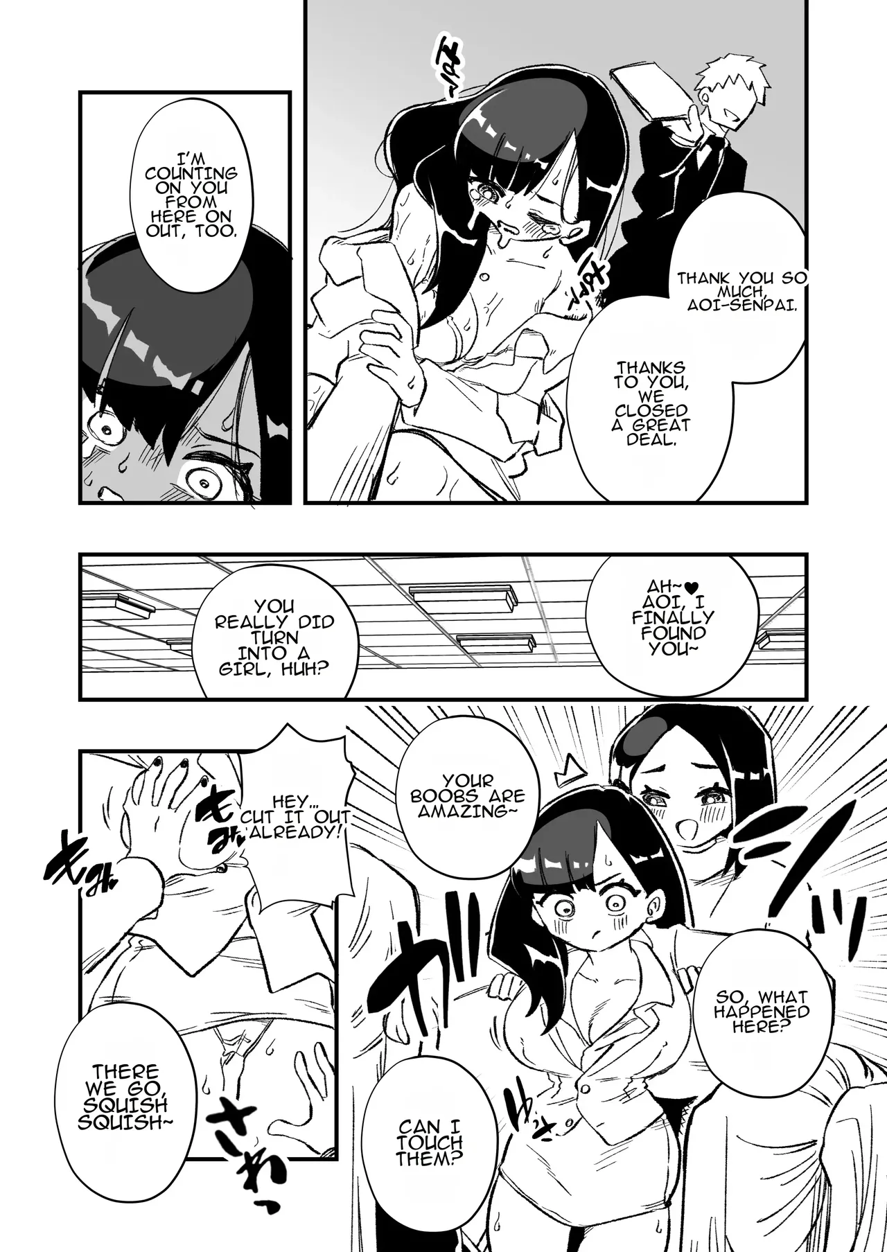 Nyotaika → Otto Shikkaku Uwaki Aite to no Dorei Musume e | Gender Swap → Disqualified as a Husband: Turned into a Slave Girl for His Wife's Lover page 18 full