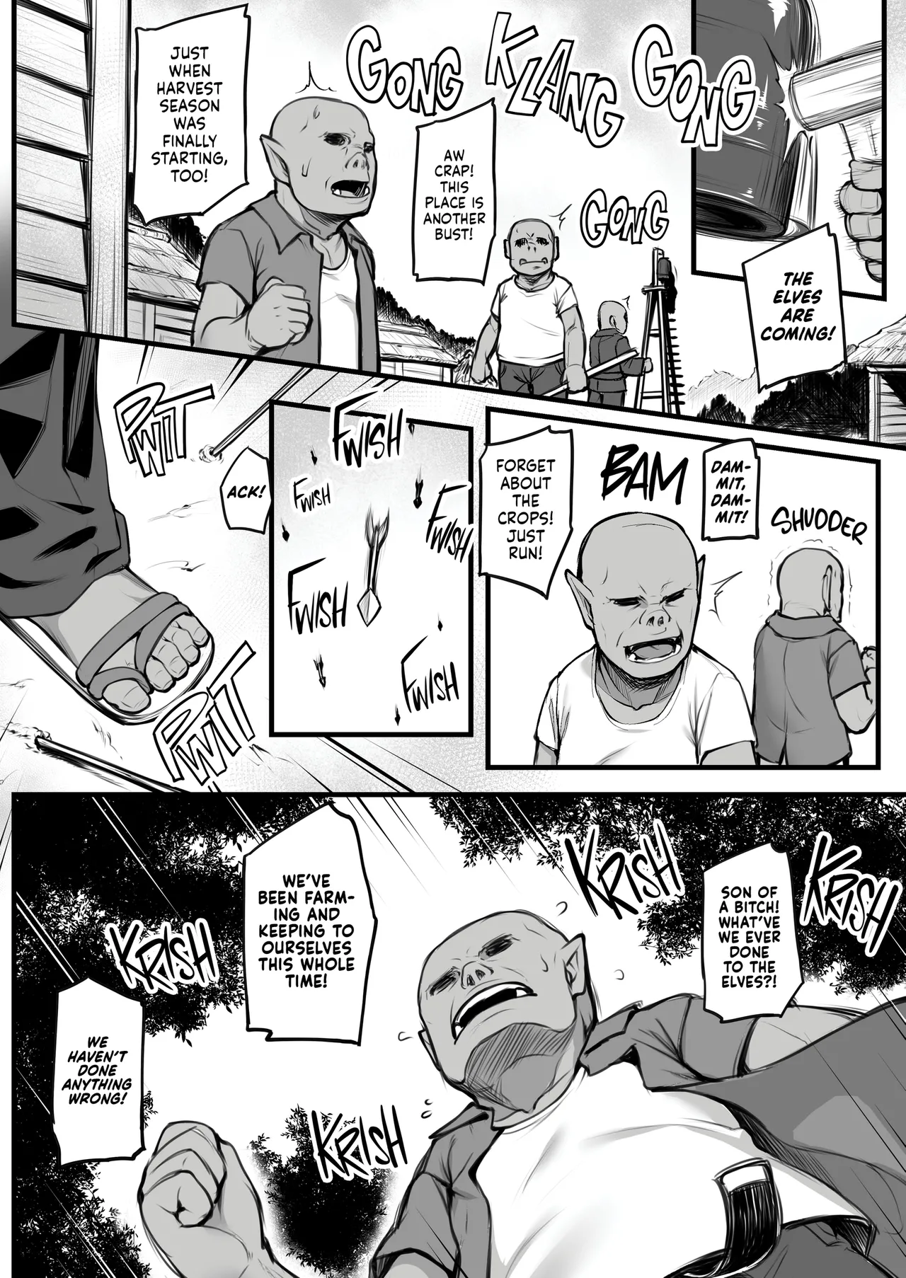 Watashi no Orc-san + Elf Shimai to Orc-san | My Darling Orc + Sibling Rivalry page 2 full